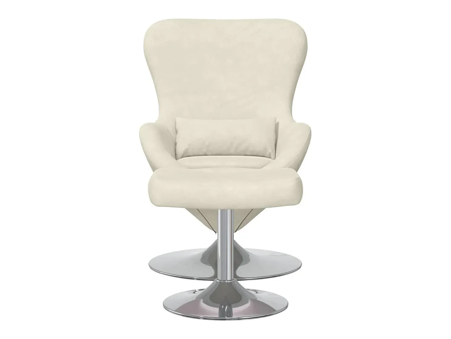 Cadeira Relax | Cadeira com Puff Creme 63x73x90 cm Veludo SHL93542