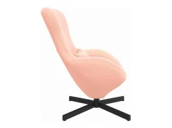 Cadeira Relax | Cadeira ovo Rosa 63x73x90 cm Tecido Curly Semelhante à Lã SHL500482