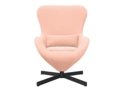 Cadeira Relax | Cadeira ovo Rosa 63x73x90 cm Tecido Curly Semelhante à Lã SHL500482