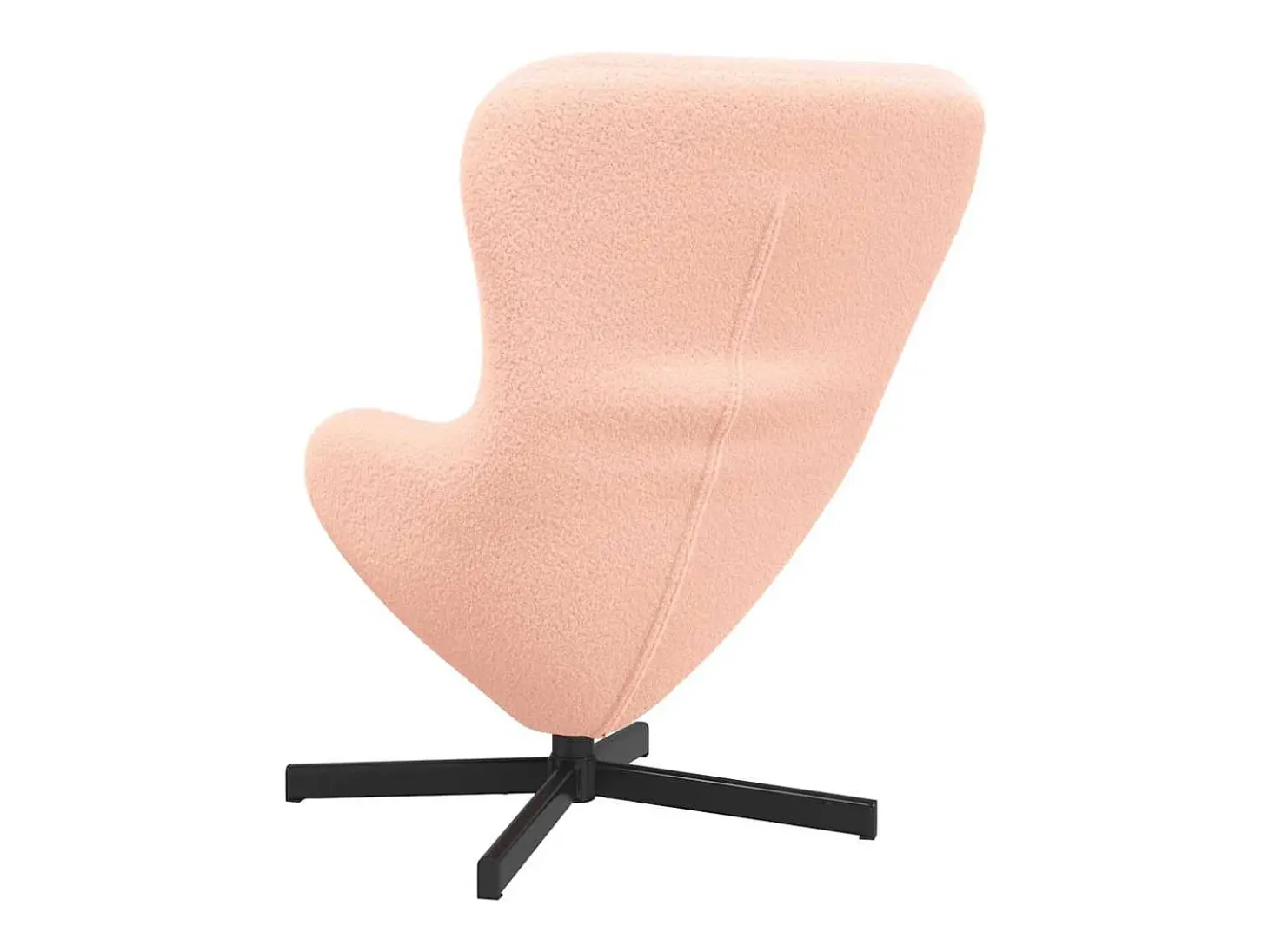 Cadeira Relax | Cadeira ovo Rosa 63x73x90 cm Tecido Curly Semelhante à Lã SHL500482