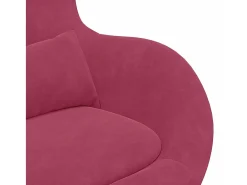 Cadeira Relax | Cadeira ovo vermelho tinto 63x73x90 cm Veludo SHL948976