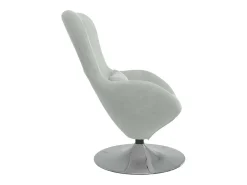 Cadeira Relax | Cadeira ovo Cinzento-claro 63x73x90 cm Veludo SHL615281