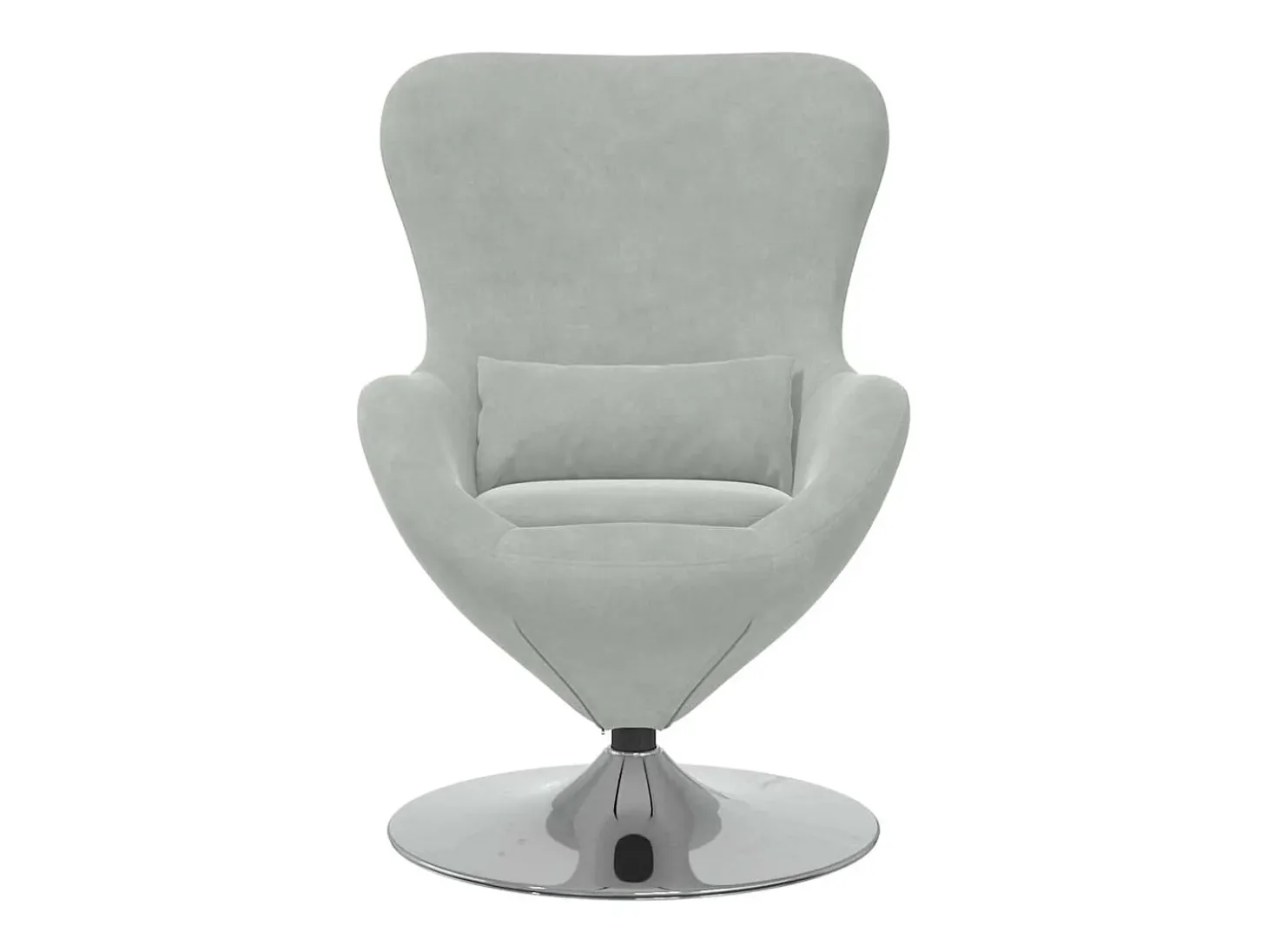 Cadeira Relax | Cadeira ovo Cinzento-claro 63x73x90 cm Veludo SHL615281