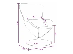 Cadeira Relax | Cadeira ovo Cinzento-claro 63x73x90 cm Veludo SHL615281