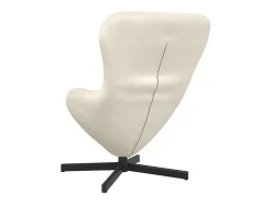 Cadeira Relax | Cadeira ovo Creme 63x73x90 cm Veludo SHL751020