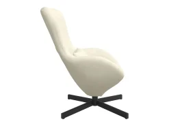 Cadeira Relax | Cadeira ovo Creme 63x73x90 cm Veludo SHL751020