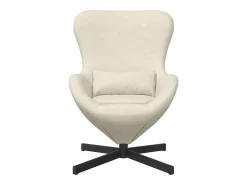 Cadeira Relax | Cadeira ovo Creme 63x73x90 cm Veludo SHL751020