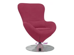 Cadeira Relax | Cadeira ovo vermelho tinto 63x73x90 cm Veludo SHL636189