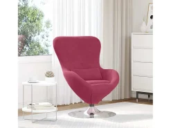 Cadeira Relax | Cadeira ovo vermelho tinto 63x73x90 cm Veludo SHL636189