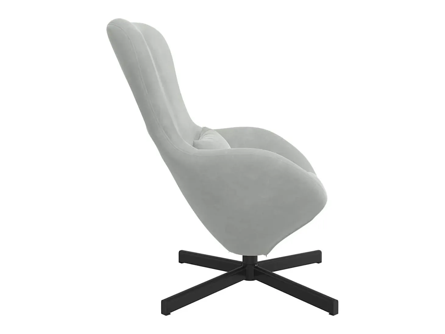 Cadeira Relax | Cadeira ovo Cinzento-claro 63x73x90 cm Veludo SHL501800