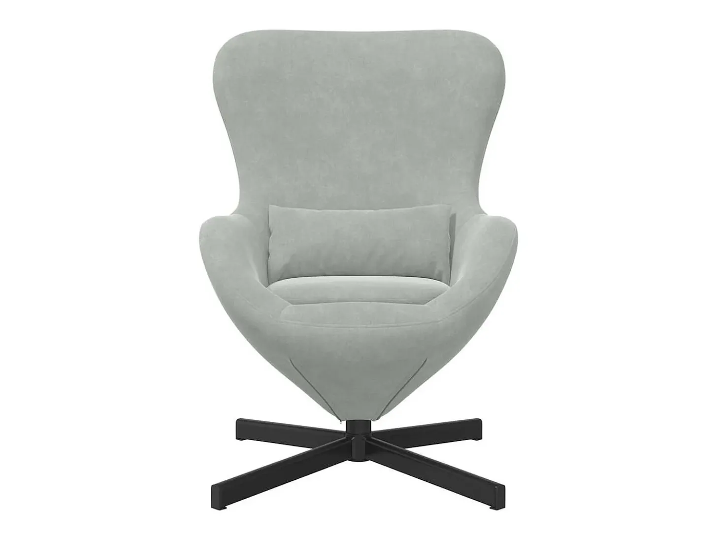 Cadeira Relax | Cadeira ovo Cinzento-claro 63x73x90 cm Veludo SHL501800