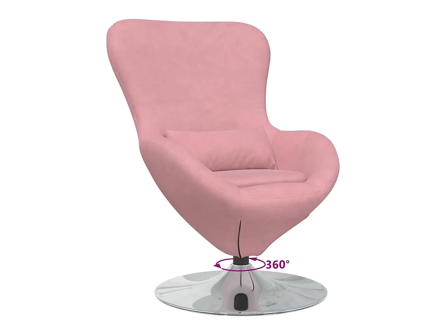 Cadeira Relax | Cadeira ovo Rosa 63x73x90 cm Veludo SHL820449