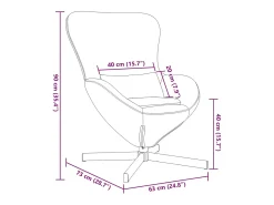 Cadeira Relax | Cadeira ovo Cinzento-claro 63x73x90 cm SHL342391