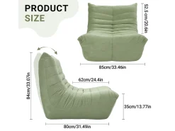 Cadeira Strazy na Caterpillar Green - assento profundo 62cm - 80x85x84cm