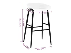 Cadeiras de bar 4 pcs branco