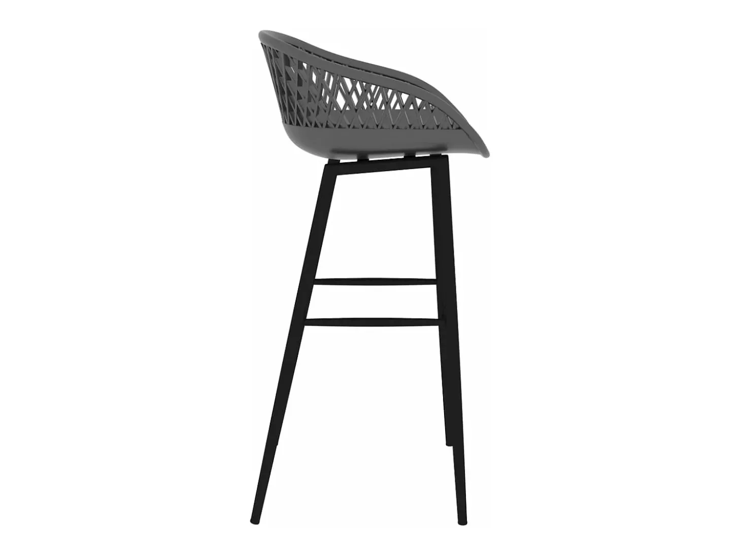 Cadeiras de bar 4 pcs cinzento