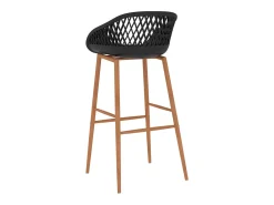 Cadeiras de bar 4 pcs preto