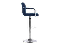 Cadeiras de bar 2 pcs tecido azul
