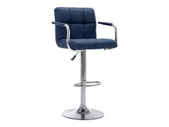 Cadeiras de bar 2 pcs tecido azul