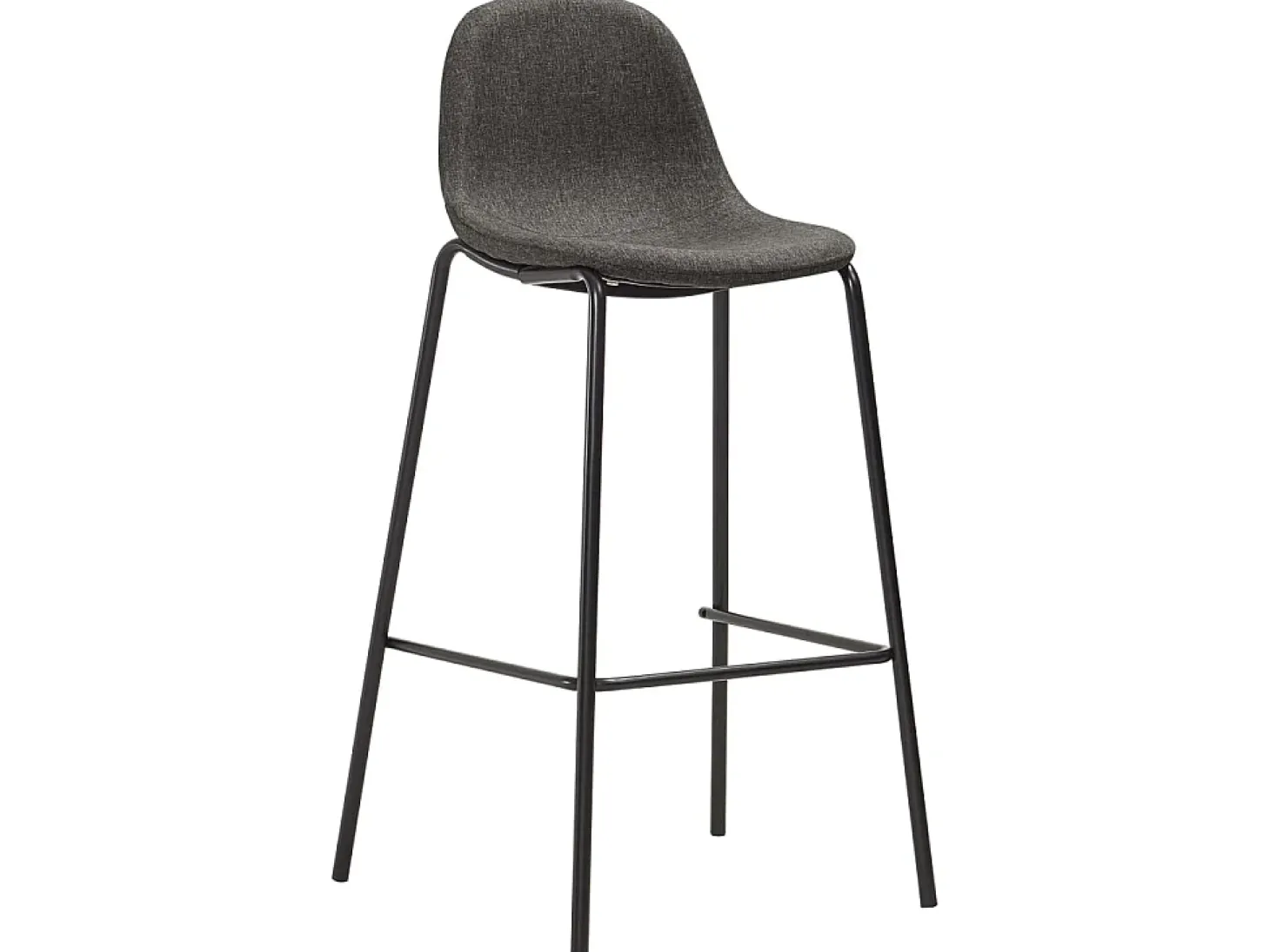 Cadeiras de bar 2 pcs tecido cinzento-escuro PT182493