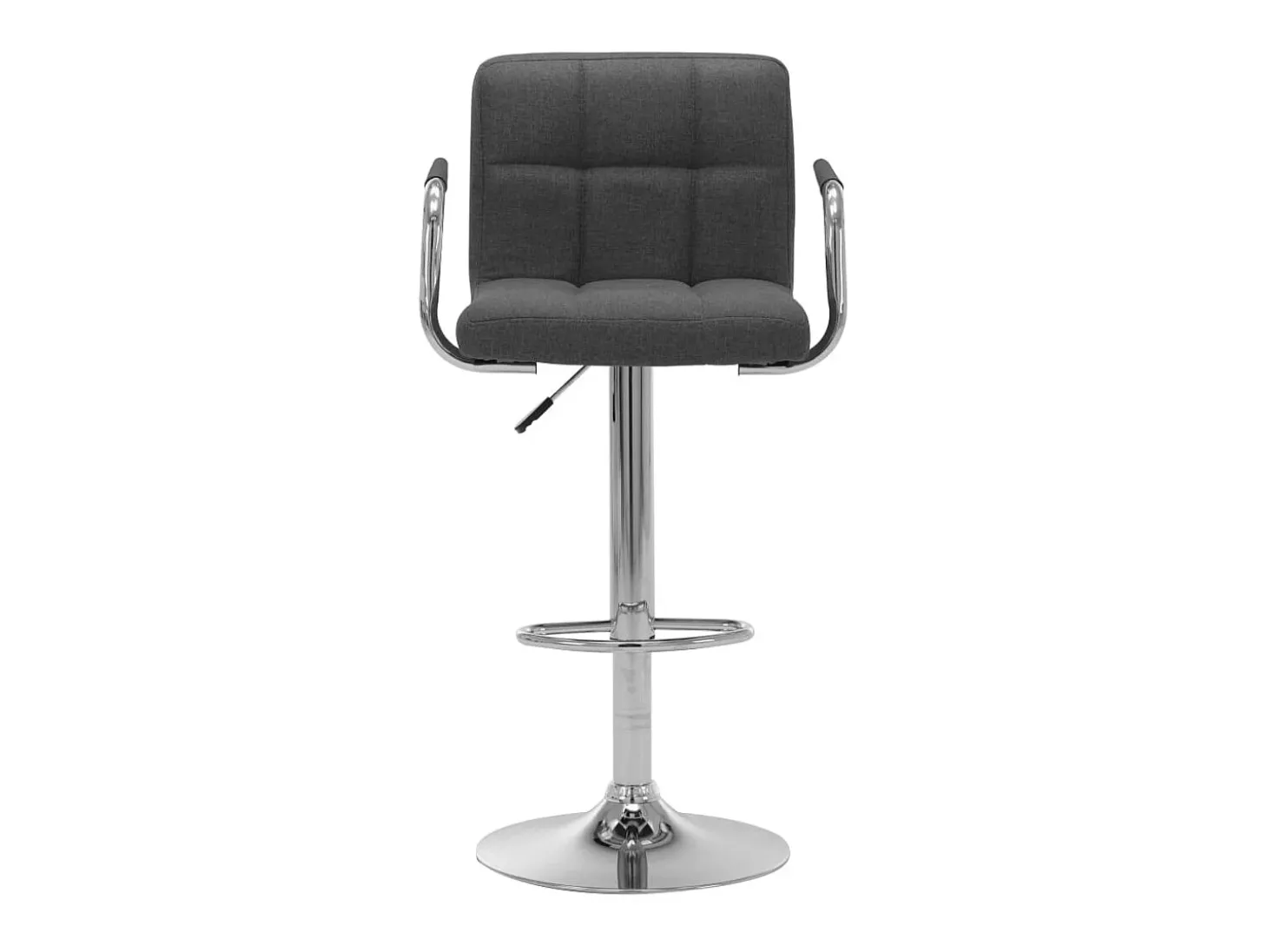 Cadeiras de bar 2 pcs tecido cinzento-escuro PT286990