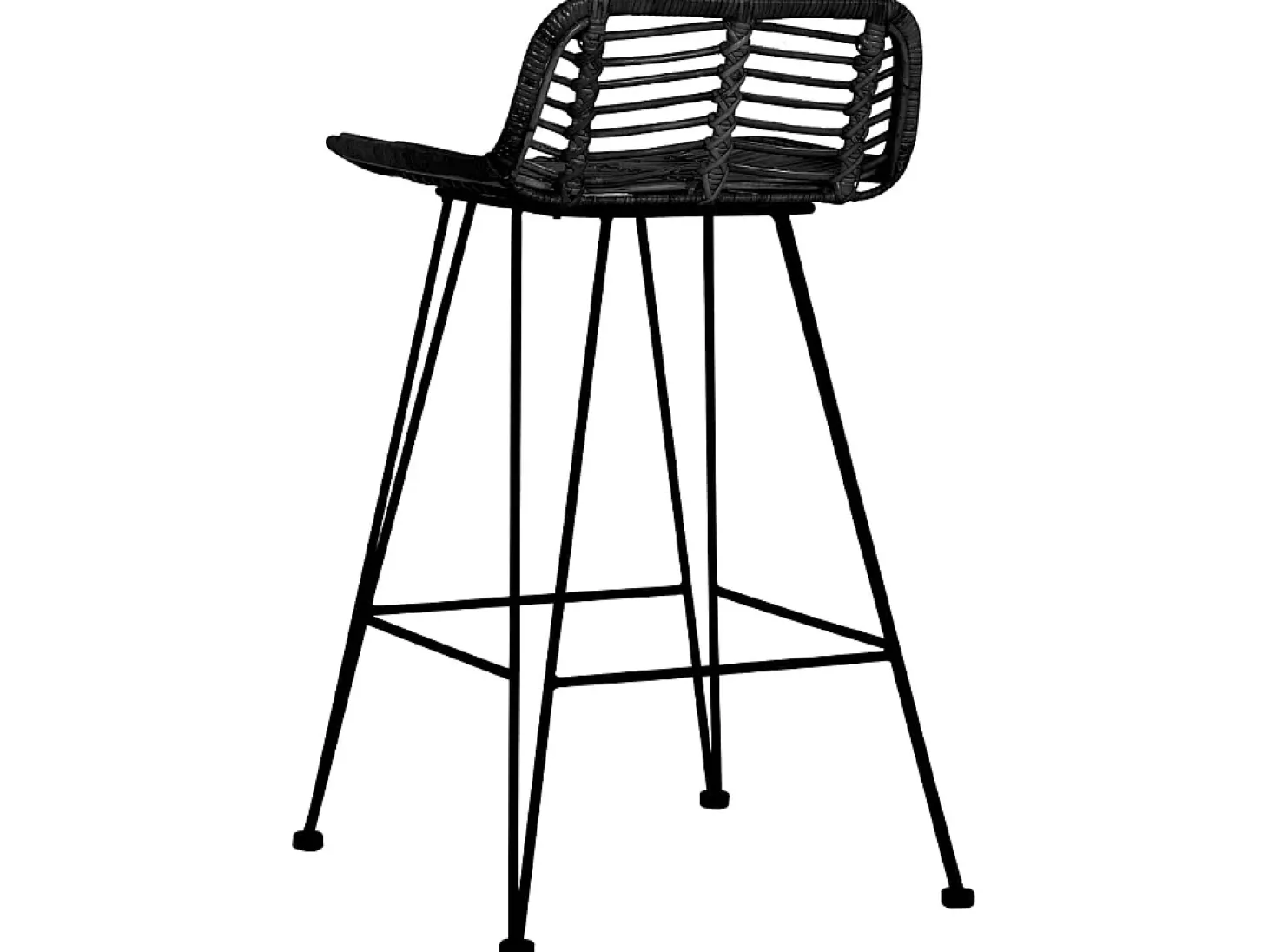 Cadeiras de bar 2 pcs vime preto PT695499