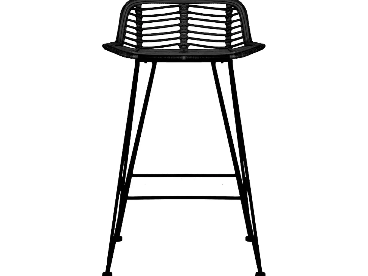 Cadeiras de bar 2 pcs vime preto PT695499