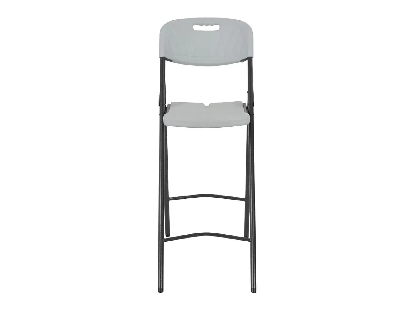 Cadeiras de bar dobráveis 2 pcs PEAD e aço branco PT226094