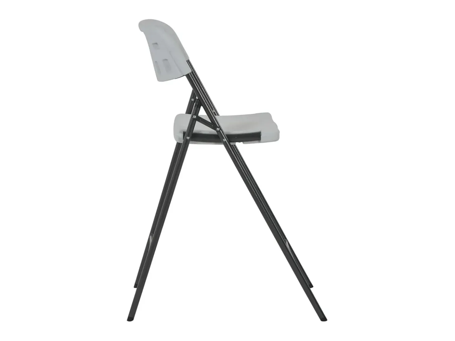 Cadeiras de bar dobráveis 2 pcs PEAD e aço branco PT226094