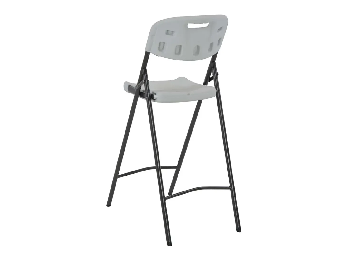 Cadeiras de bar dobráveis 2 pcs PEAD e aço branco PT226094