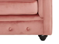 Cadeirão conforto em veludo roa pastel - CHESTERFIELD