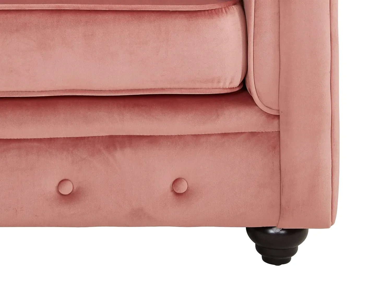 Cadeirão conforto em veludo roa pastel - CHESTERFIELD