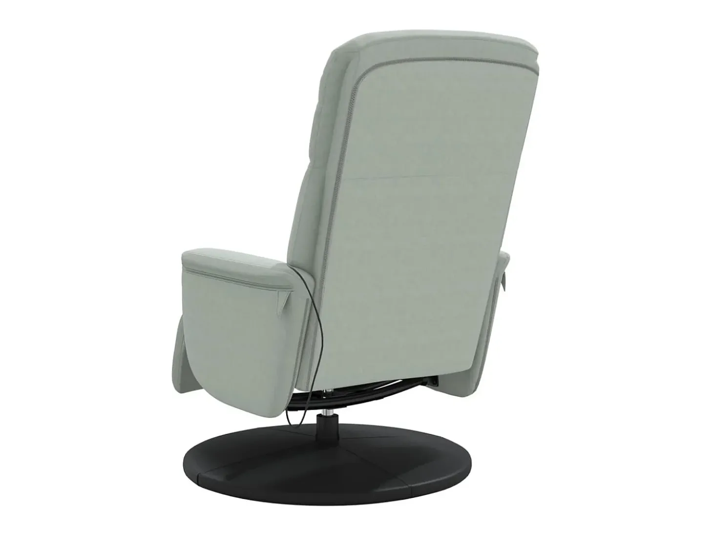 Cadeirão massagens reclinável + apoio de pés veludo cinza-claro SHL934285
