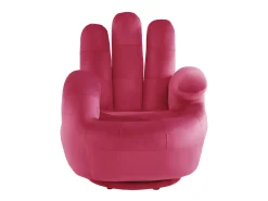 Cadeirão mão giratório em veludo Fucsia - CATCHY
