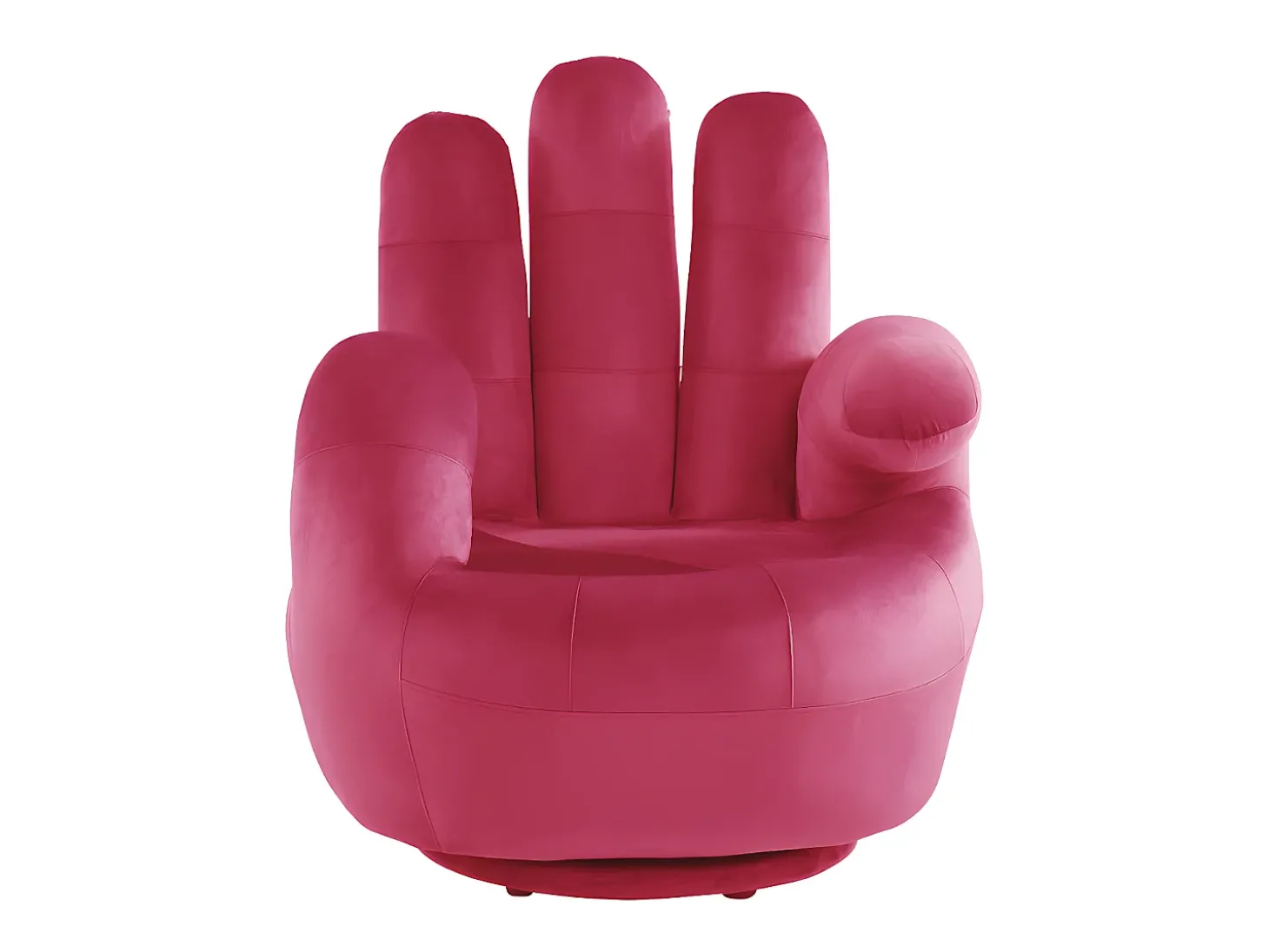 Cadeirão mão giratório em veludo Fucsia - CATCHY