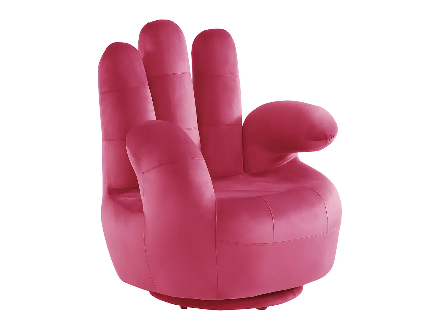 Cadeirão mão giratório em veludo Fucsia - CATCHY