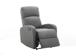 Cadeirão relax manual em tecido Antracite - ISAO