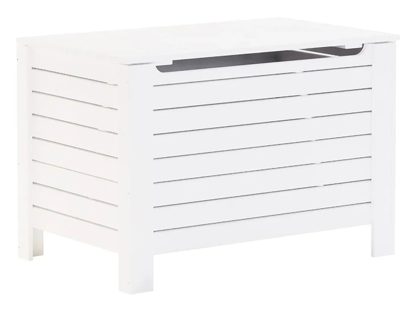 Caixa arrumação c/ tampa RANA 100x49x54 cm pinho maciço branco PT448270