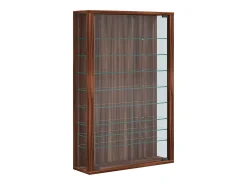Caixa de exposição de vidro VCM pendurada | Vitrine de vidro com vidro de segurança ESG | Dimensões: A. 91 x L. 59 x P. 18 cm | Vitrosa Mini (noz de núcleo)