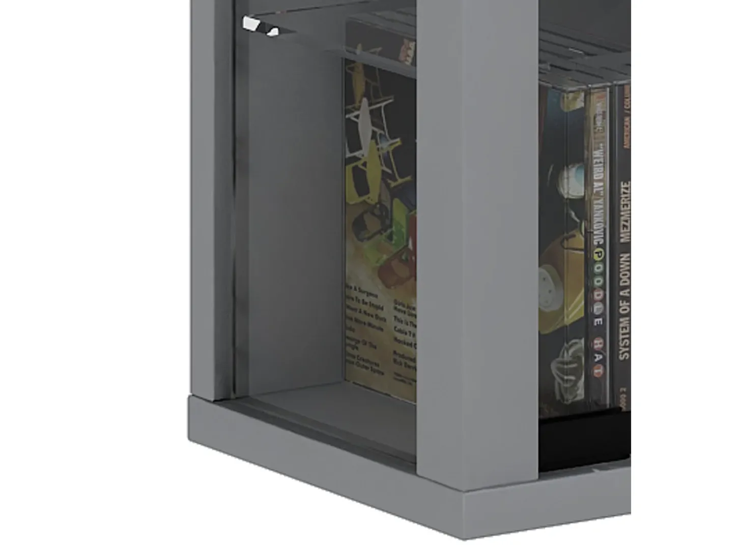 Caixa de exposição de vidro VCM pendurada | Vitrine de vidro com vidro de segurança ESG | Dimensões: A. 114 x L. 59 x P. 18 cm | Vitrosa Maxi (prata)
