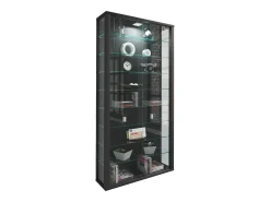 Caixa de exposição de vidro VCM pendurada | Vitrine de vidro com vidro de segurança ESG | Dimensões: A. 114 x L. 59 x P. 18 cm | Vitrosa Maxi (Preto)