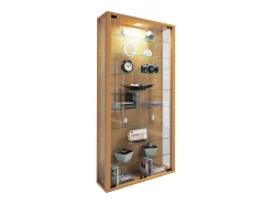 Caixa de exposição de vidro VCM pendurada | Vitrine de vidro com vidro de segurança ESG | Dimensões: A. 114 x L. 59 x P. 18 cm | Vitrosa Maxi (faia)