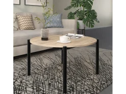 Caleb | Mesa de Centro 80 cm 4 lugares em Carvalho Preto