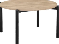 Caleb | Mesa de Centro 80 cm 4 lugares em Carvalho Preto