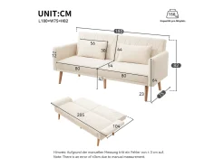 Cama acolchoada para adulto 180 x 1440 cm, sem cabeceira, com faixa LED (monocromática), base com suspensão hidráulica, bege.
