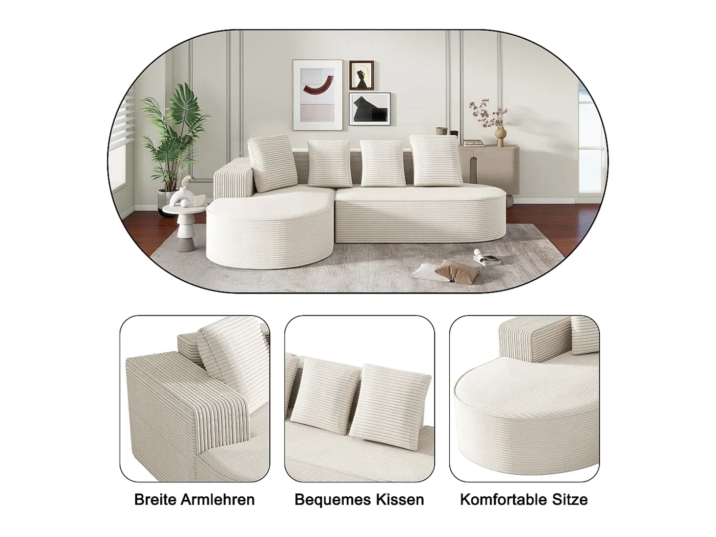 Cama acolchoada para adulto 180 x 1424 cm, sem cabeceira, com faixa LED (monocromática), base com suspensão hidráulica, bege.