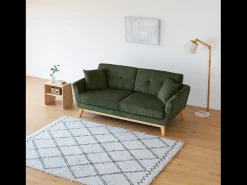 Cama de jardim de 2 lugares em alumínio cinza escuro Hoga