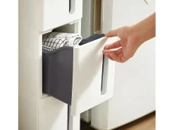 Carrinho de arrumação 45x17x83 cm branco e cinza