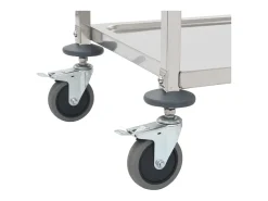 Carrinho de cozinha de 2 níveis 95x45x83,5 cm aço inoxidável