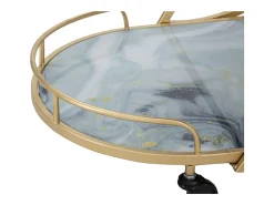 Carrinho VKH2, Ouro, 71x45,5x84,5 cm, Kendra Home